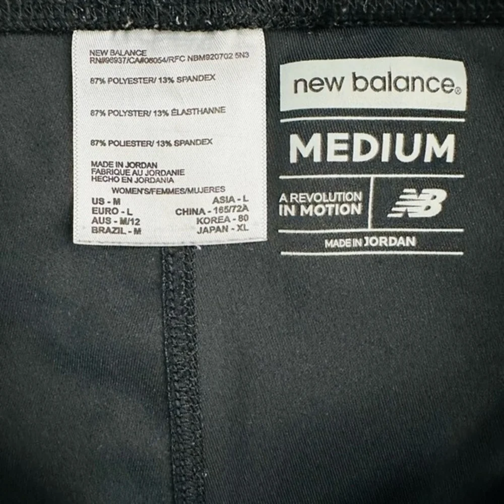 New Balance All Motion Women Biker Shorts Black Athletic Cycling Size M VG